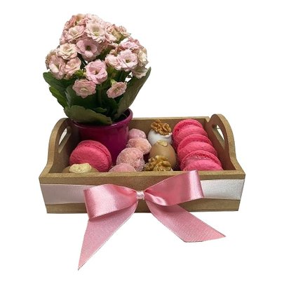 Cesta Mimos, Delicadezas & Macarons