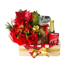 Cesta Afeto Espumante Flores e Lindt
