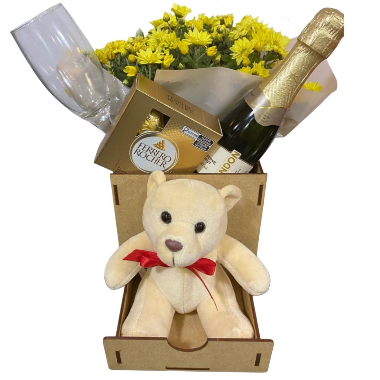 Cesta Brinde a Mamãe com Fofura e Chandon