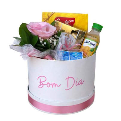 Cesta Café Da Manhã Rosa