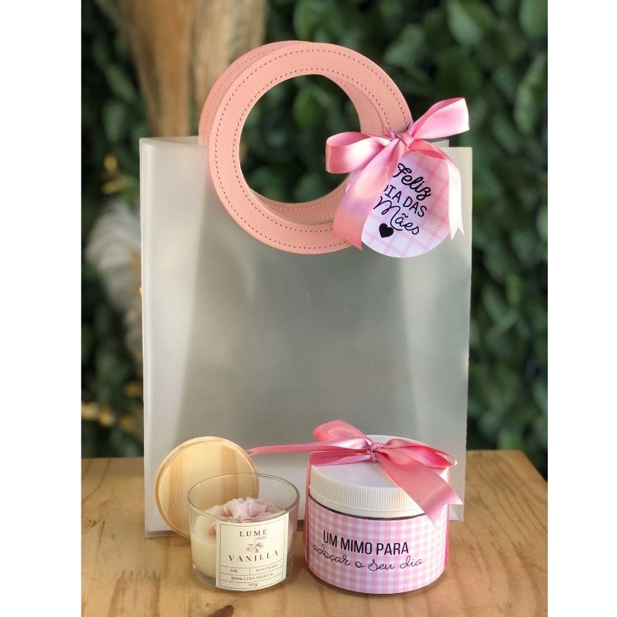 Sacola Dia Das Mães Com Vela Aromática