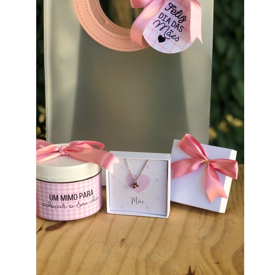 Sacola Dia Das Mães Colar e Pote de Cookies 