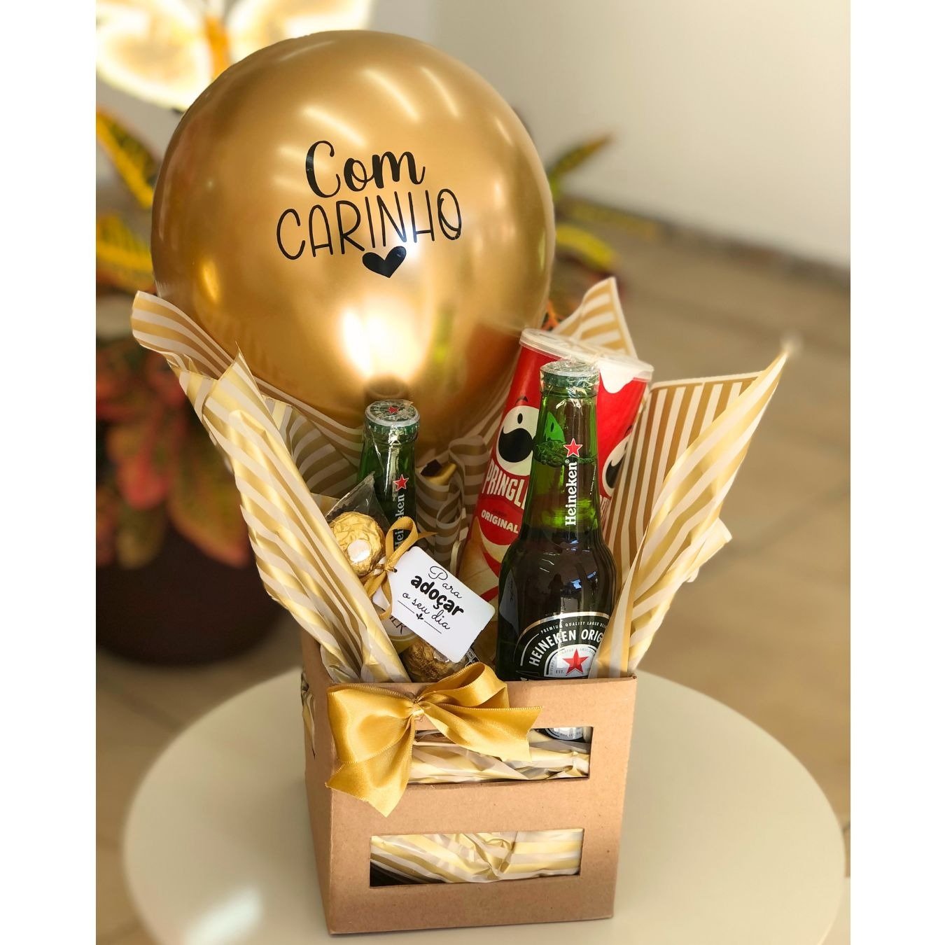 Cesta com Cerveja e Petiscos Mimo Happy Hour