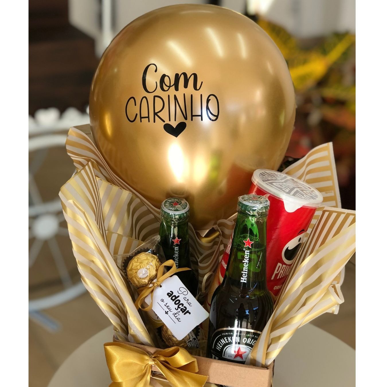 Cesta com Cerveja e Petiscos Mimo Happy Hour