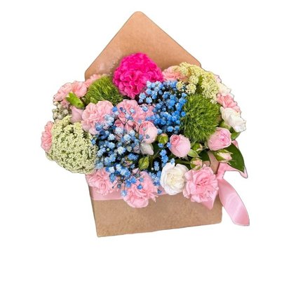 Envelope com Mix de Flores Coloridas