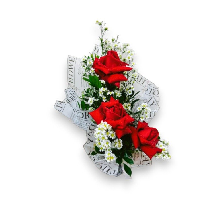 Arranjo 3 Rosas Vermelhas Premium