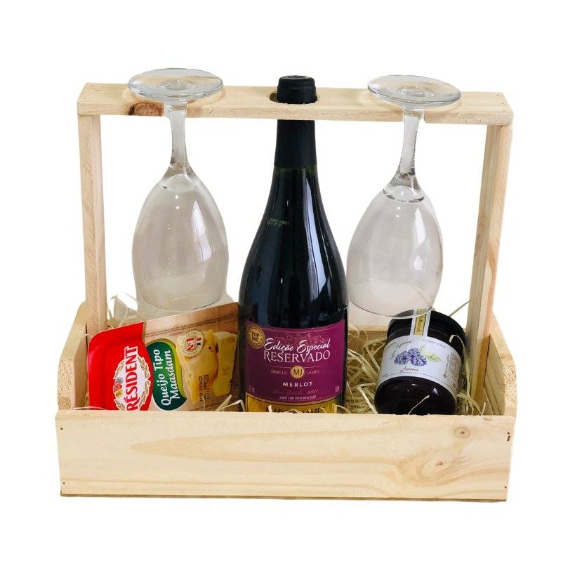 Kit com Vinho Merlot