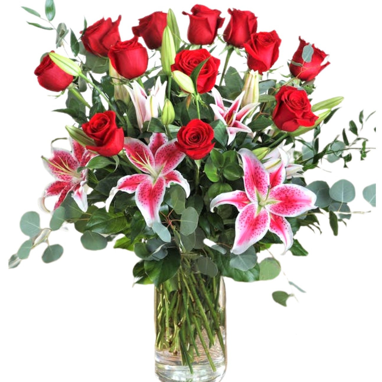 Especial Lírios e Luxuosas Rosas Vermelhas