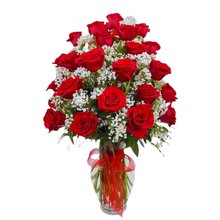 Vaso Luxuosas 36 Rosas Vermelhas