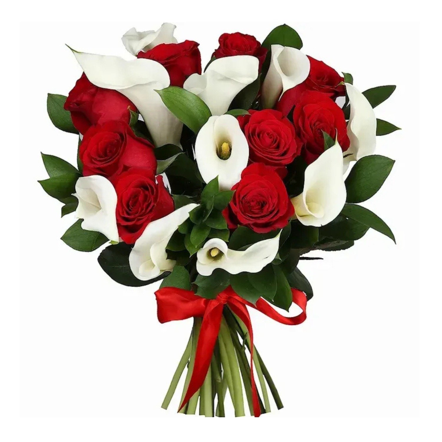 Buque Luxo Rosas e Copos de Leite