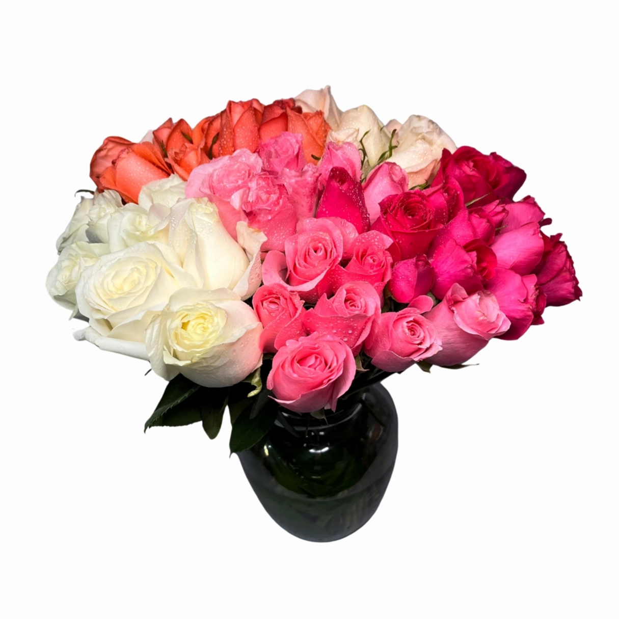 Arranjo de Rosas em Tons Claros