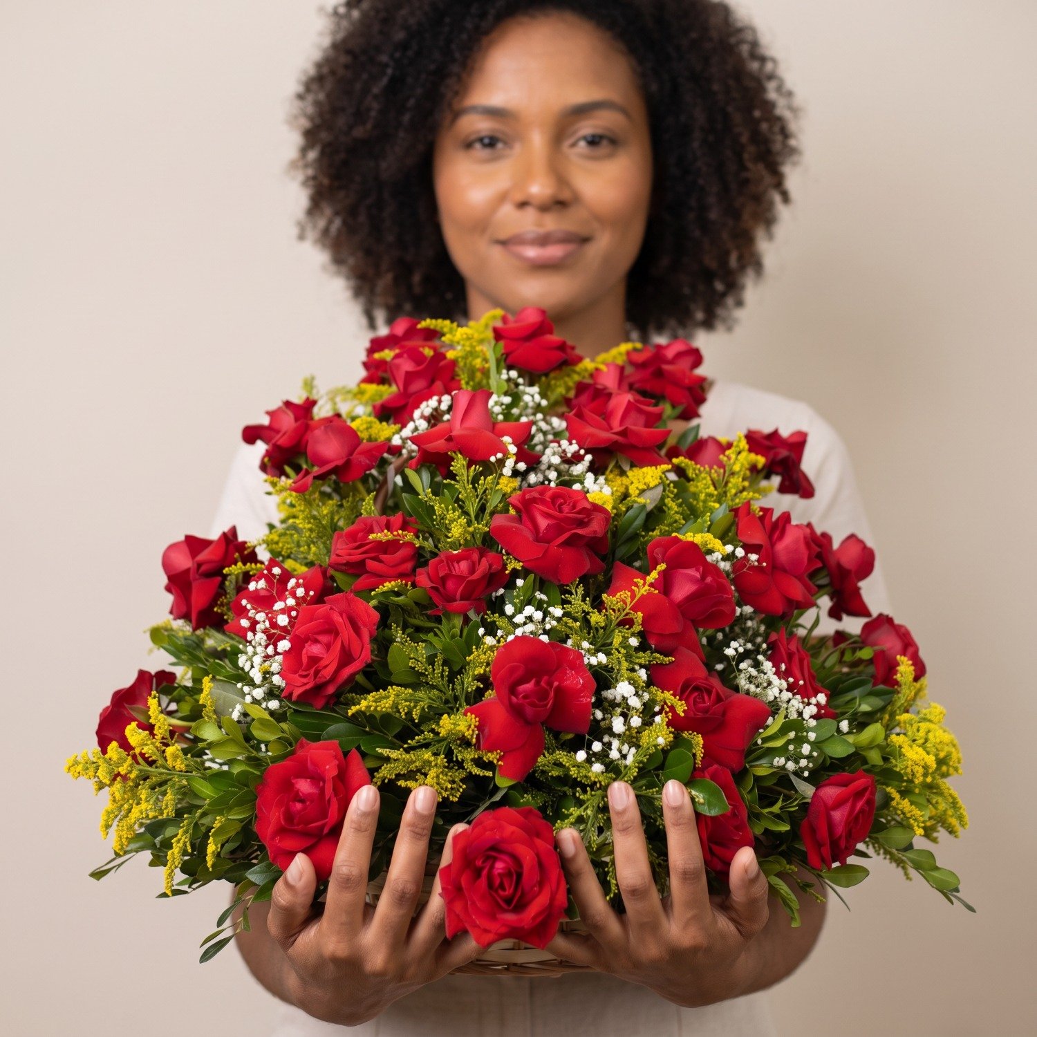 Ikebana Premium de Rosas Vermelhas