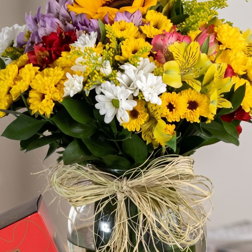 Vaso de Flores do Campo  com Trufas e Chandon 