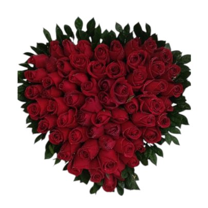 Coração 50 Rosas Vermelhas