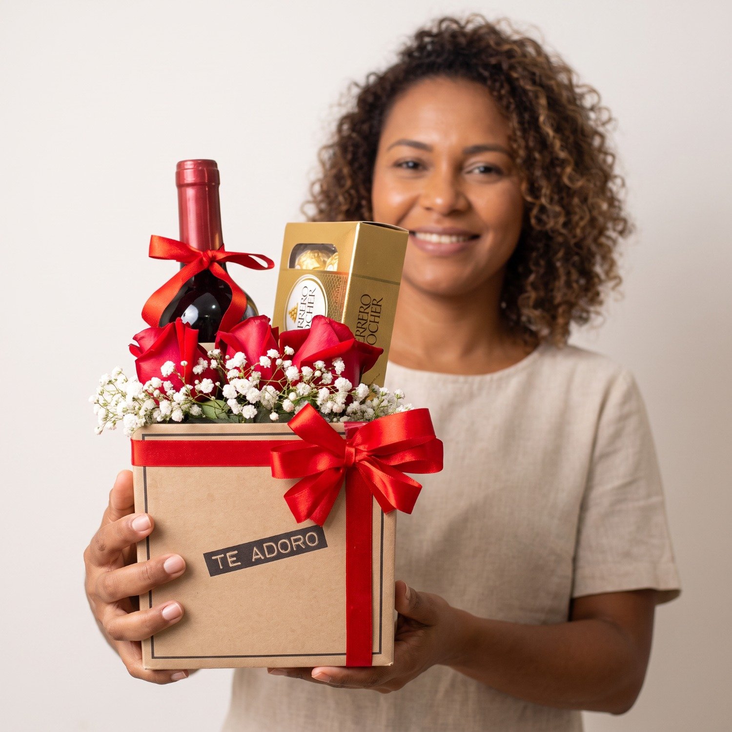 Box  Rosas com Vinho
