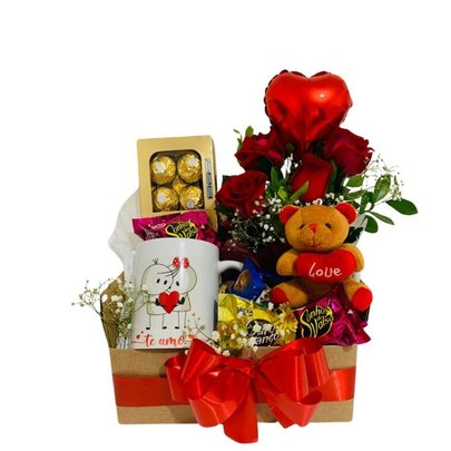 Cesta  Amor com Flores