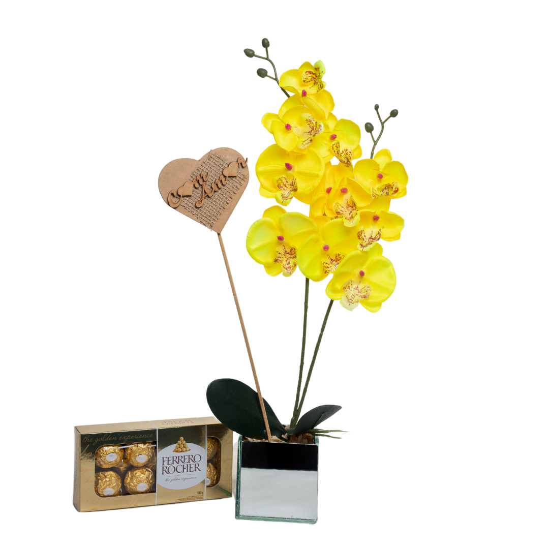 Orquídea Phalaenopsis e Ferrero Rocher 