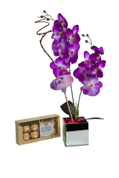 Orquídea Phalaenopsis  e Ferrero Rocher
