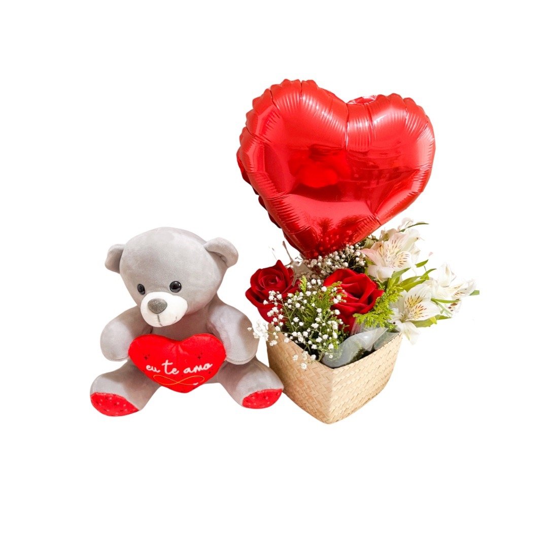 Urso com Rosas 