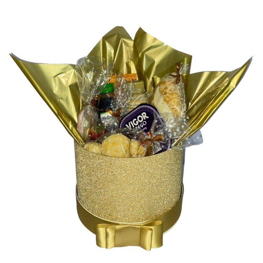 Café da Manhã Box Glitter Dourado
