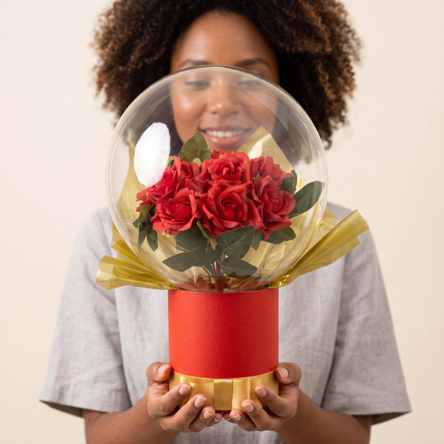 Rosas Vermelhas no Balão