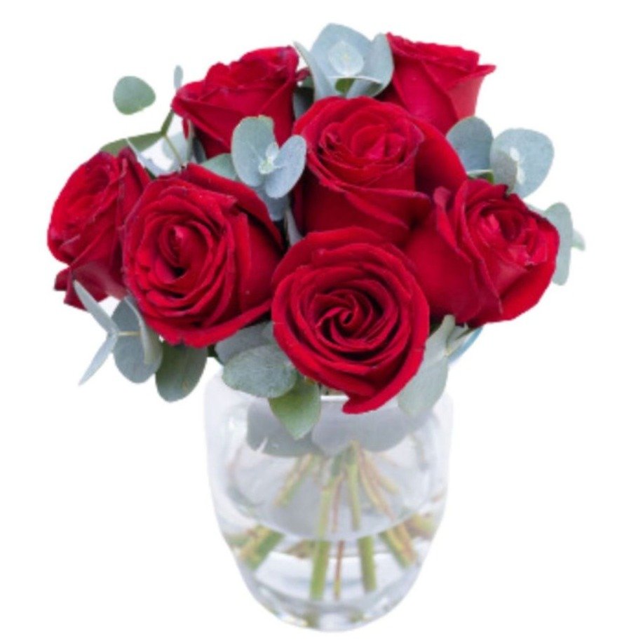 Rosas Vermelhas em Vaso de Vidro - Victoire