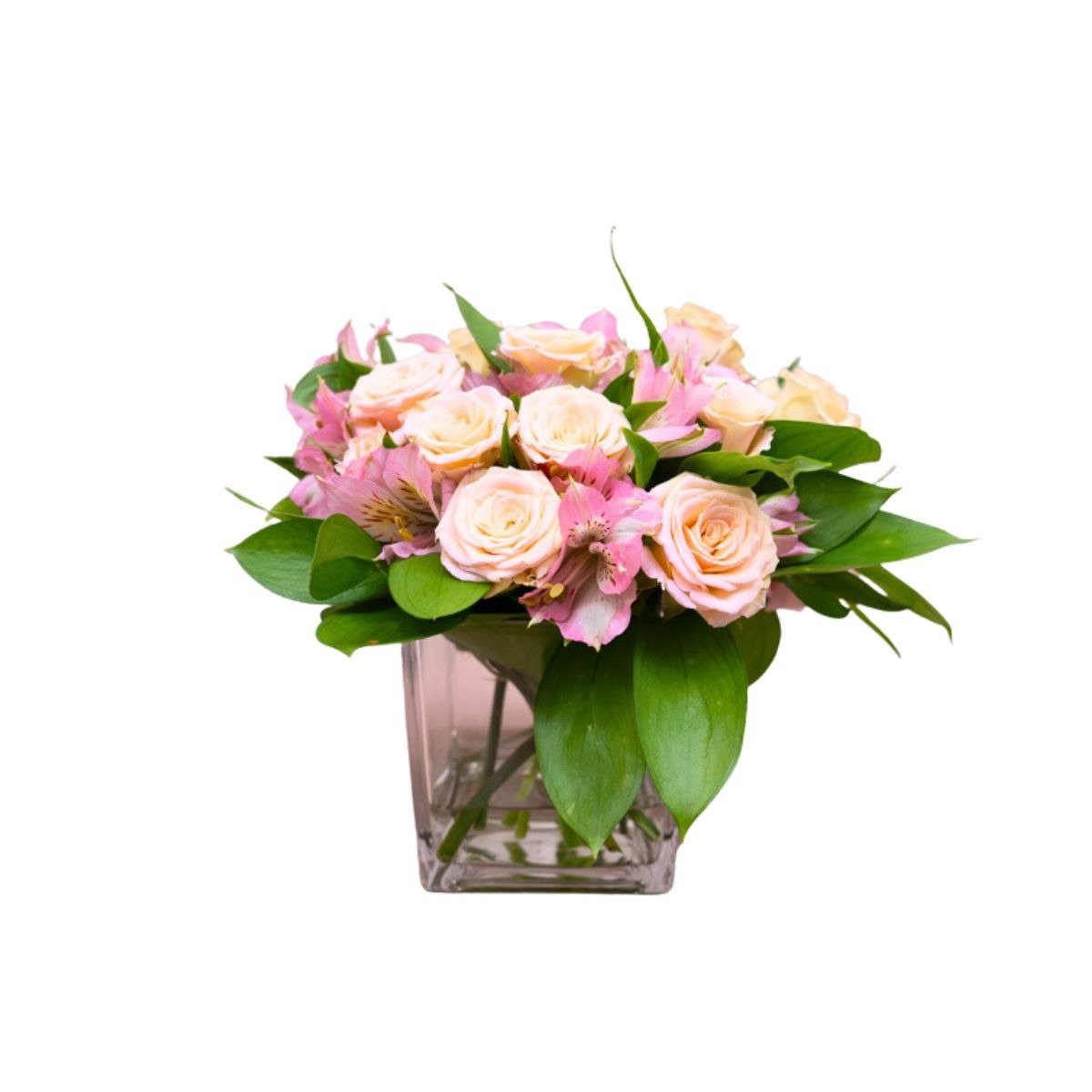 Arranjo Luv de Flores Rosa em Vaso