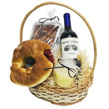 Cesta Vinho, Focaccia e Tortano de Calabresa