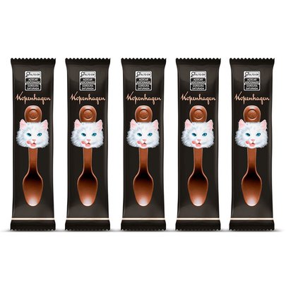 Kit Colher Língua De Gato Ao Leite 10G - 5 Un