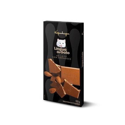 Tablete Língua de Gato com Amêndoas 100G