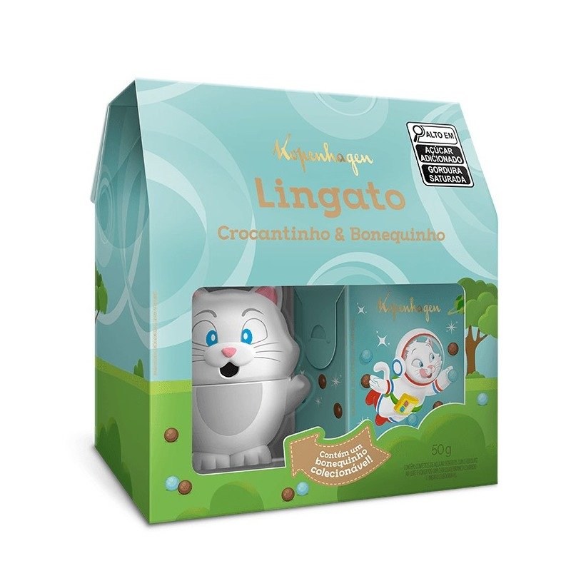 Crocantinho 50g com Bonequinho Lingato Colecionável