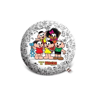 Almofada Turma da Mônica Branca 40cm