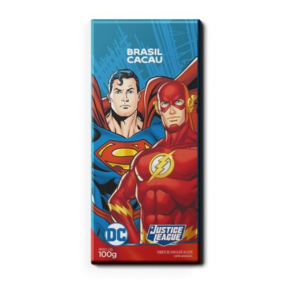 Tablete ao Leite Super Homem e Flash  Liga da Justiça