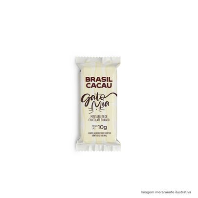 Mini Tablete Chocolate Branco Gato Mia 10g