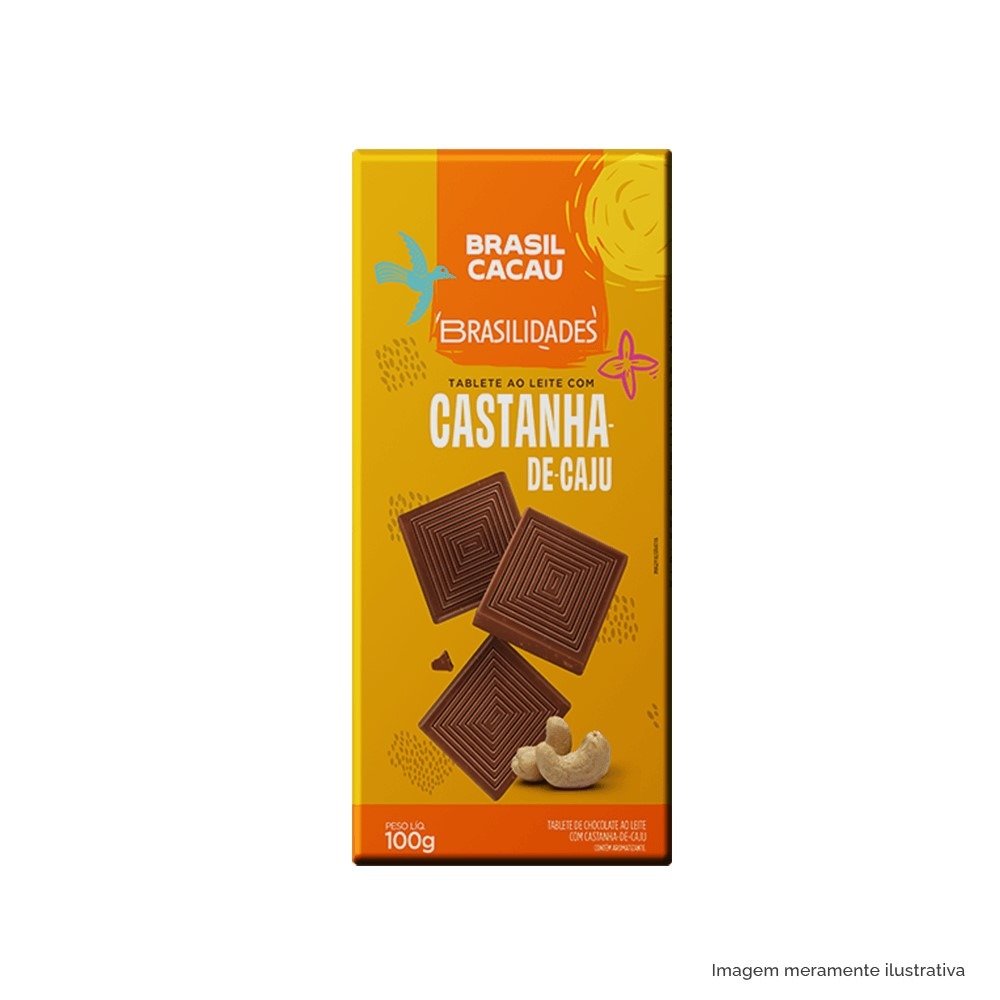 Tablete Castanha de Cajú Brasilidades  100g