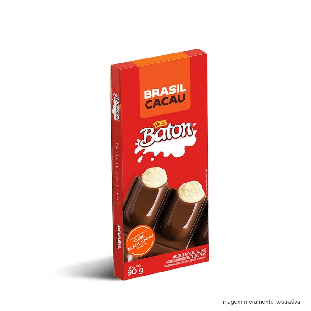 Tablete Recheado Baton® Garoto® 90g