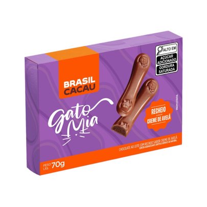 Gato Mia Recheado Creme de Avelã 70g