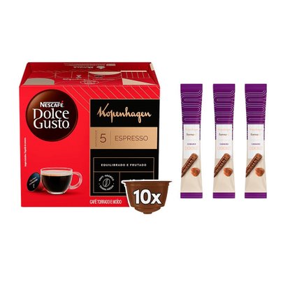 Cápsulas Dolce Gusto Nestlé® Expresso + Canudo Wafer