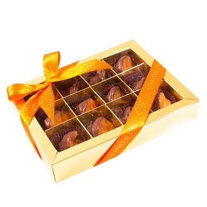 Damasco Recheado Doce de Leite & Chocolate Cx com 12