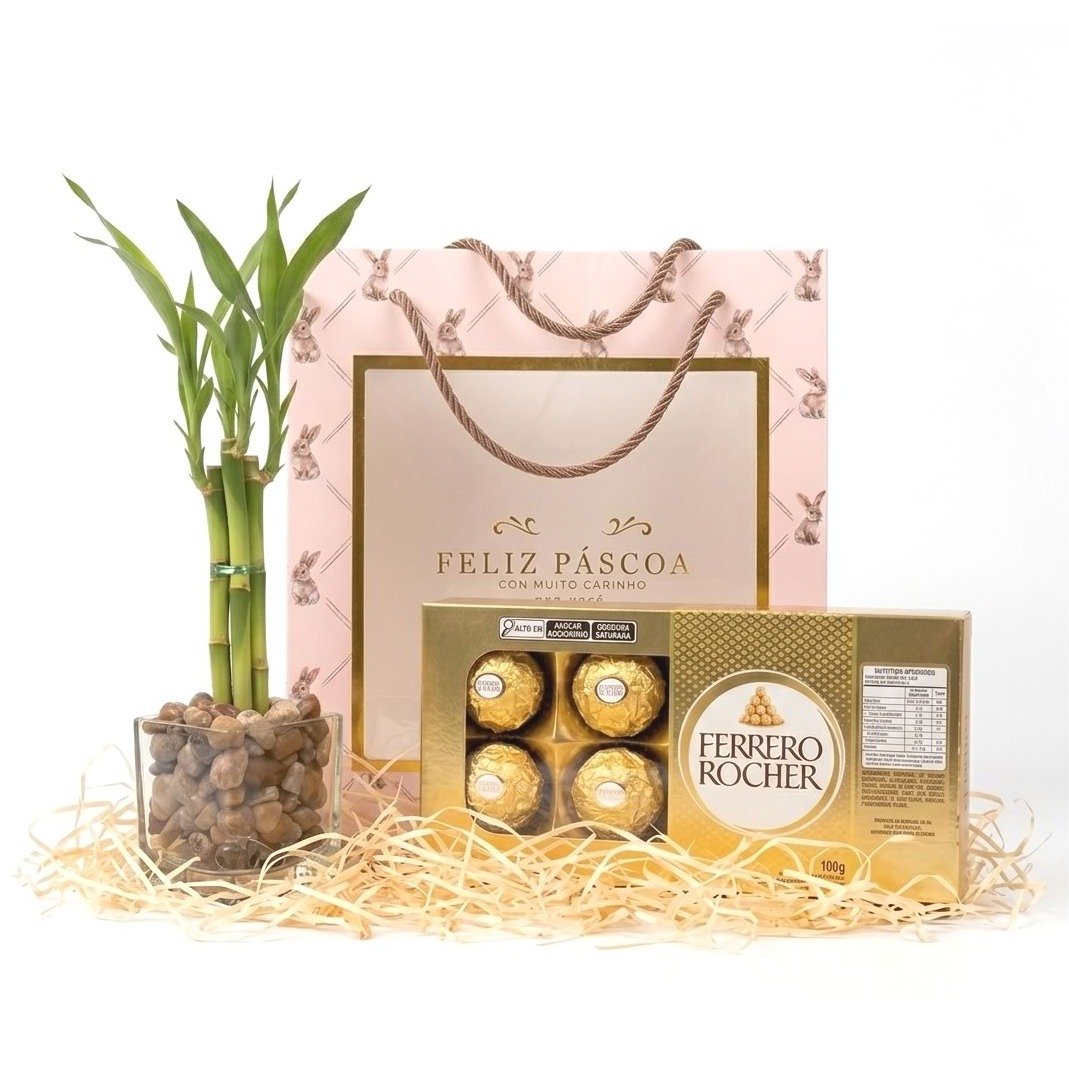 Kit de Páscoa com Bambu da Sorte e Chocolate