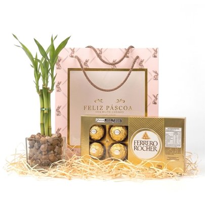 Kit de Páscoa com Bambu da Sorte e Chocolate