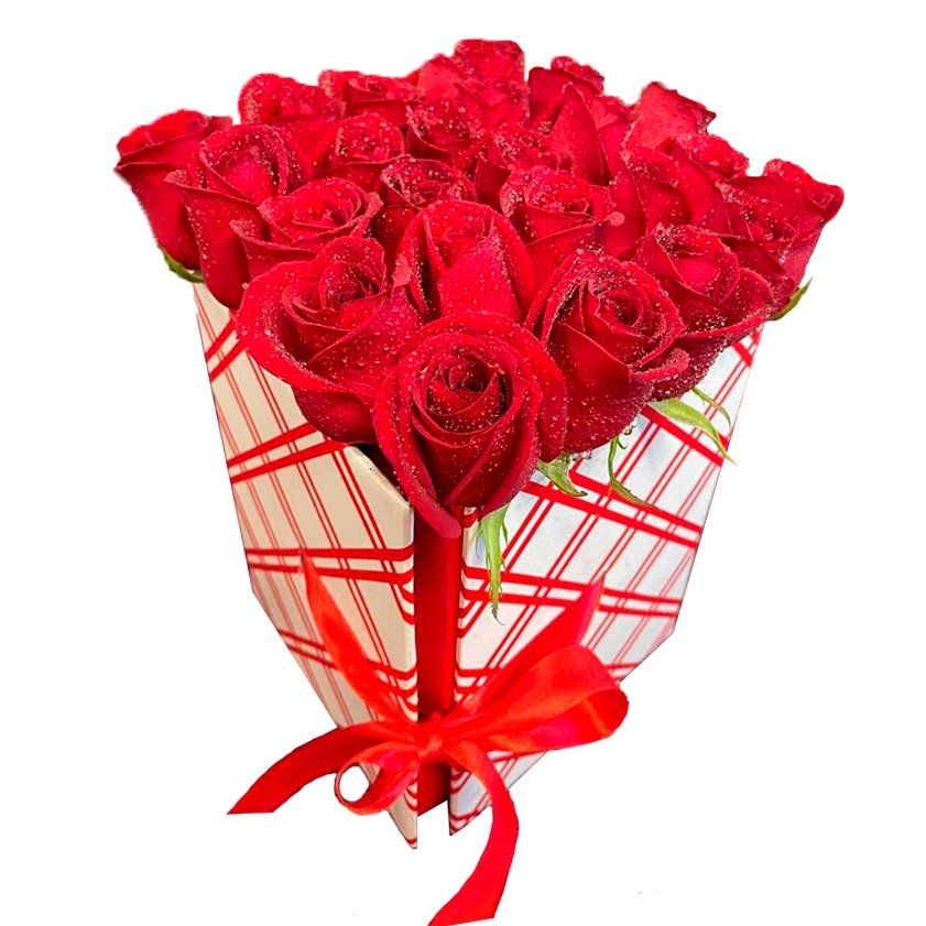 Box Surpresa Love com Rosas Vermelhas