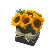 Box Quadrada G com Girassóis