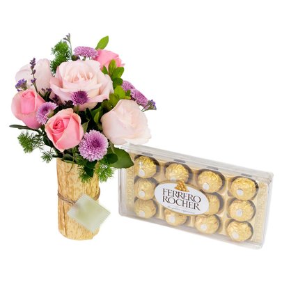 Poema em Tons Rosados com Ferrero Rocher