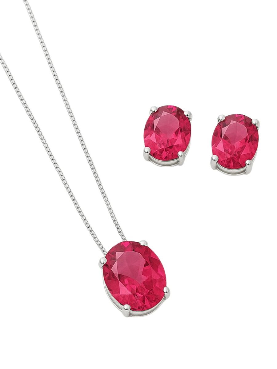 Conjunto Cristal Vermelho