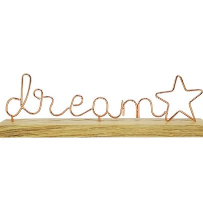 Dream Decorativo em Metal e Madeira