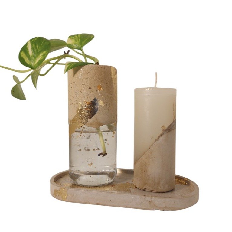 Kit Decorativo em Concreto 