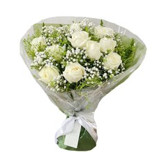 Lindo Buquê de 10 Rosas Brancas