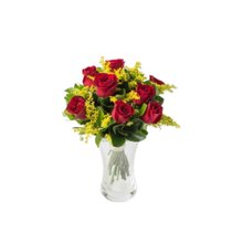 Arranjo de Rosas Vermelhas com Vaso