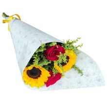 Surpresa De Rosas & Girassóis